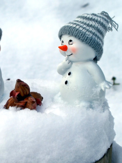 Screenshot №1 pro téma Cute Snowman Christmas Decoration Figurine 240x320