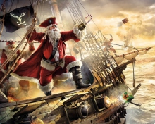 Das Pirate Santa Wallpaper 220x176