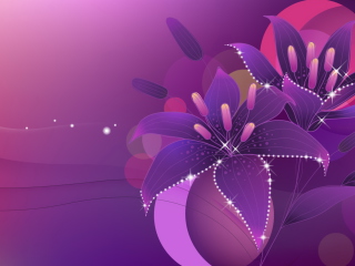 Das Violet Flowers Desktop Wallpaper 320x240
