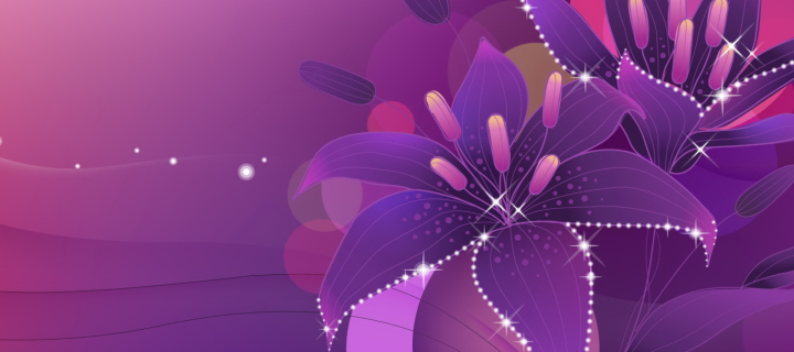 Fondo de pantalla Violet Flowers Desktop 720x320
