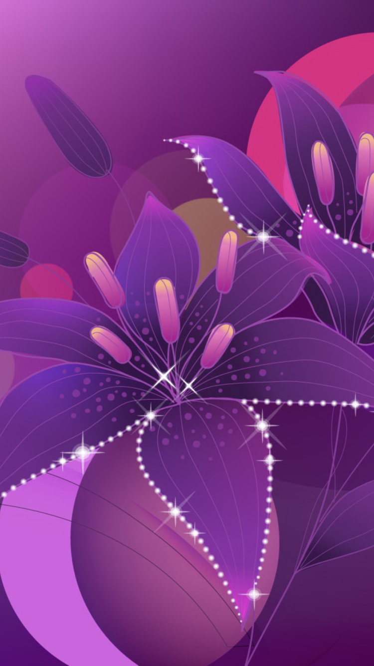 Screenshot №1 pro téma Violet Flowers Desktop 750x1334