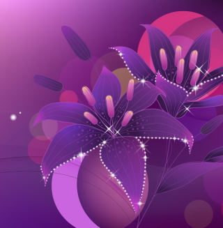 Violet Flowers Desktop - Obrázkek zdarma pro iPad 3