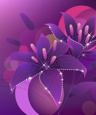 Violet Flowers Desktop - Obrázkek zdarma pro Nokia C1-00