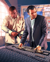 Das Grand Theft Auto V Mike Franklin Wallpaper 176x220