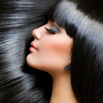 Das Gorgeous Brunette With Perfect Black Hair Wallpaper 208x208