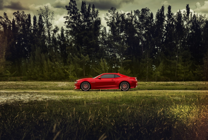 Screenshot №1 pro téma Red Chevrolet Camaro