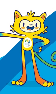 Обои Olympics Mascot Vinicius Rio 2016 240x400