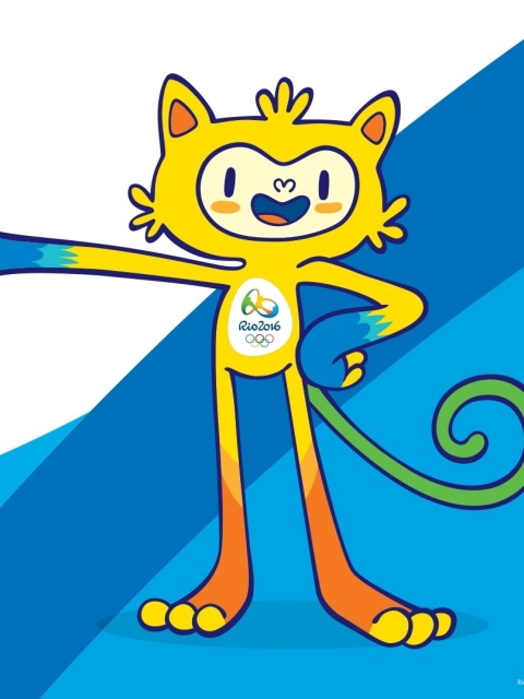 Fondo de pantalla Olympics Mascot Vinicius Rio 2016 480x640