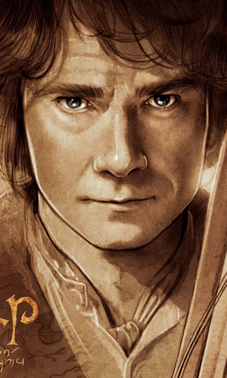 The Hobbit Bilbo Baggins Artwork wallpaper 768x1280