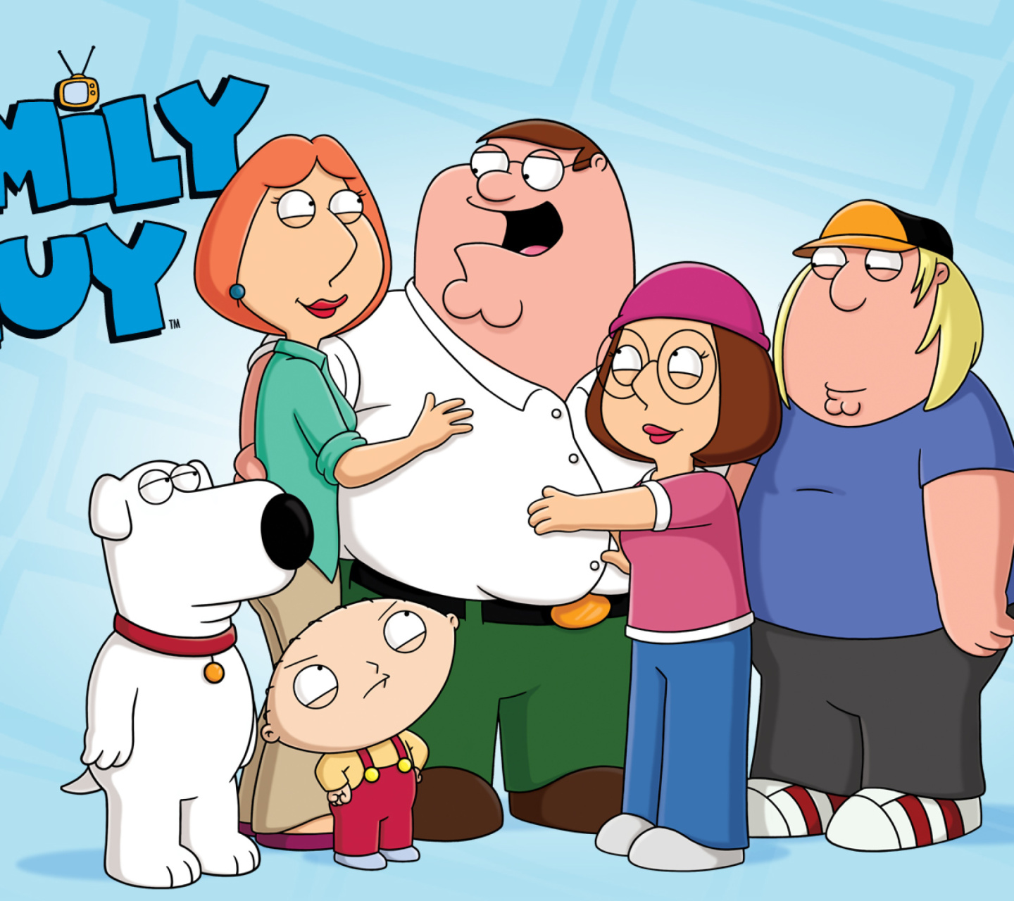 Das Family Guy: Peter, Brian, Lois, Meg, Chris, Stewie Wallpaper 1440x1280