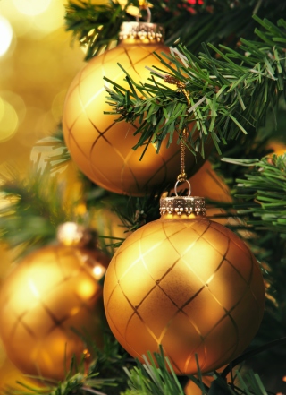 Golden Christmas Tree - Obrázkek zdarma pro 750x1334
