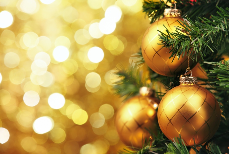 Fondo de pantalla Golden Christmas Tree