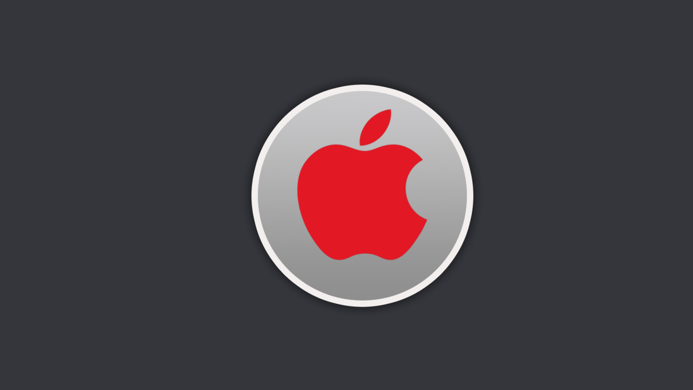 Fondo de pantalla Apple Emblem 1366x768
