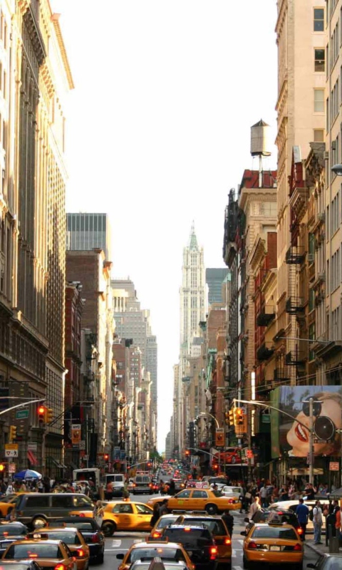New York Streets wallpaper 480x800