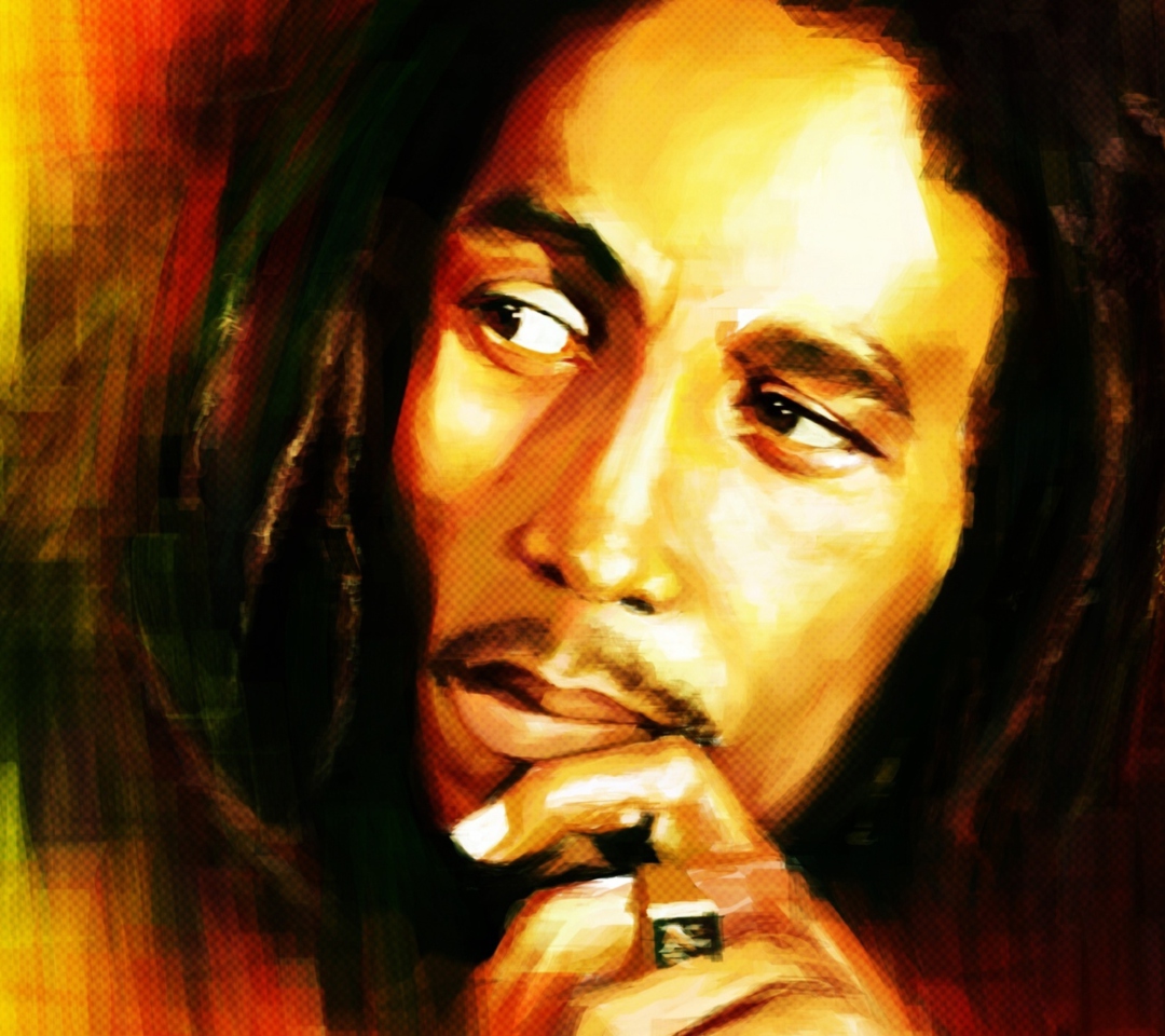 Fondo de pantalla Bob Marley Painting 1080x960