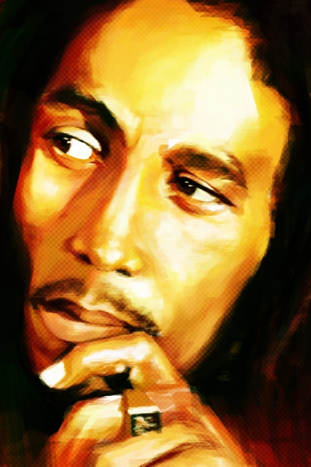 Обои Bob Marley Painting 640x960