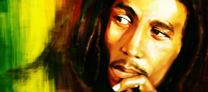 Bob Marley Painting wallpaper 720x320
