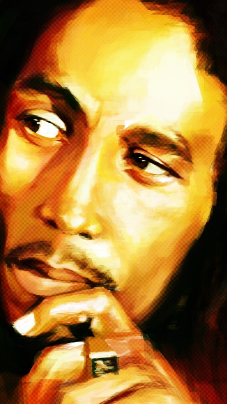 Обои Bob Marley Painting 750x1334