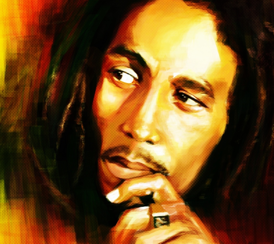 Das Bob Marley Painting Wallpaper 960x854