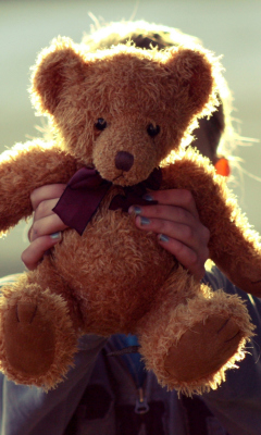 Das I Love My Teddy Wallpaper 240x400