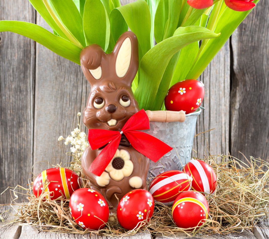 Chocolate Easter Bunny wallpaper 1080x960