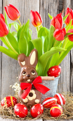 Chocolate Easter Bunny wallpaper 240x400