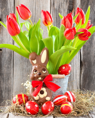 Chocolate Easter Bunny sfondi gratuiti per 132x176