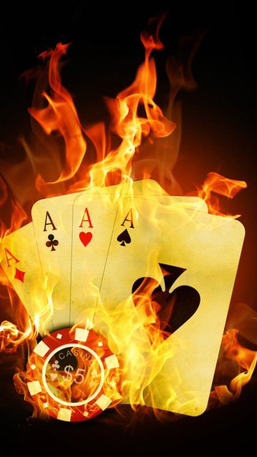 Fire Cards In Casino wallpaper 360x640