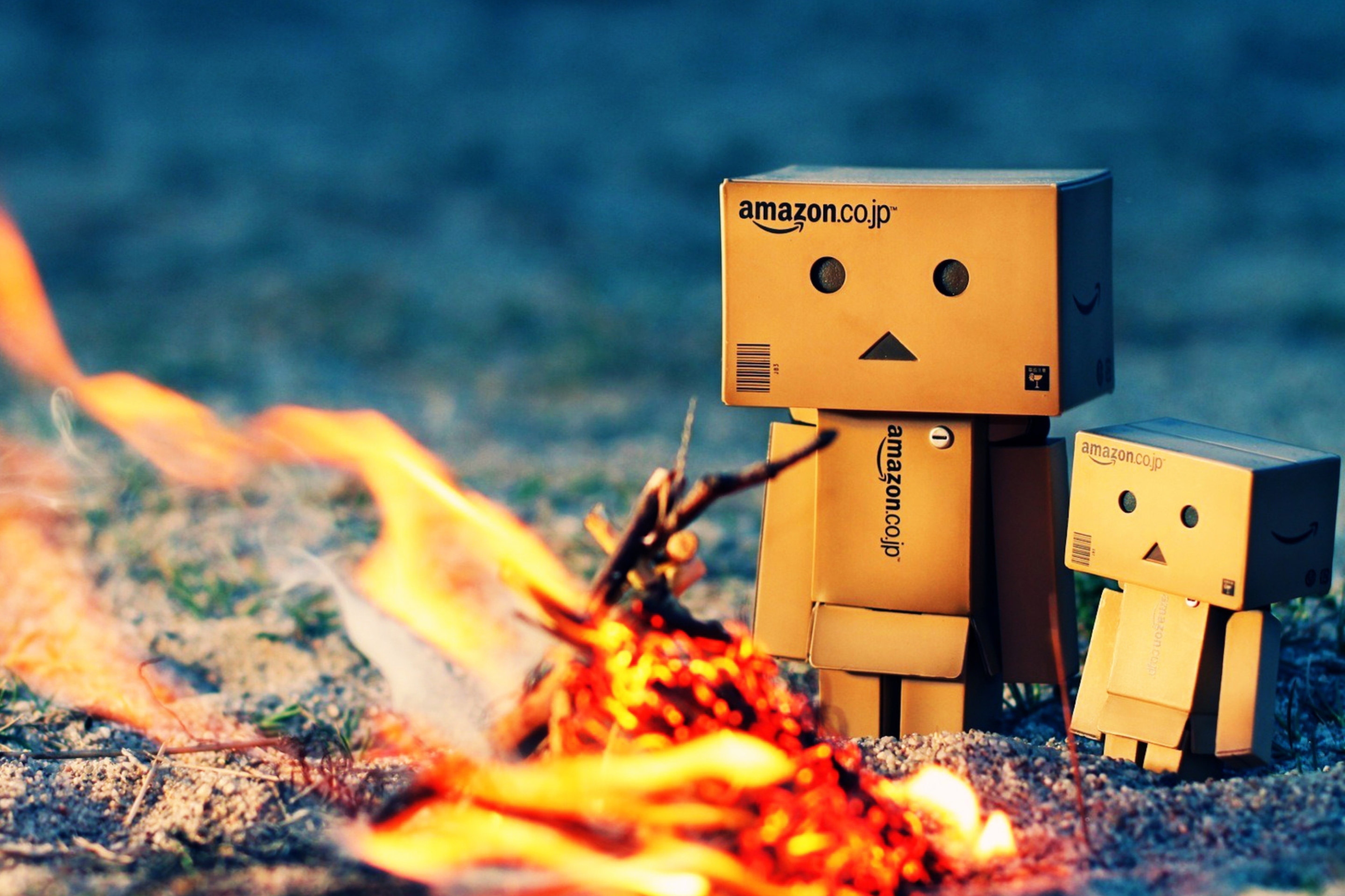 Screenshot №1 pro téma Danbo Warming Fire 2880x1920