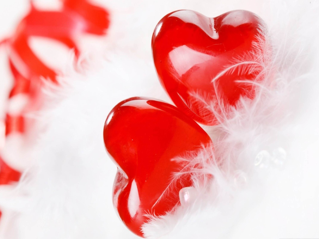 Red Hearts wallpaper 1024x768
