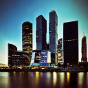 Fondo de pantalla Moscow City Skyscrapers 128x128