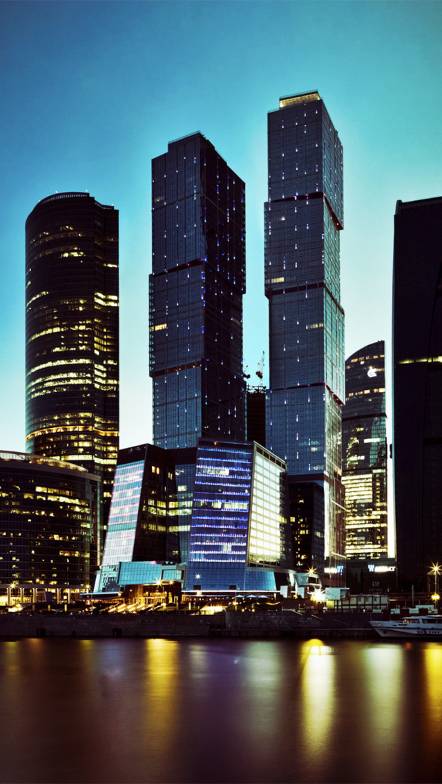 Moscow City Skyscrapers wallpaper 640x1136