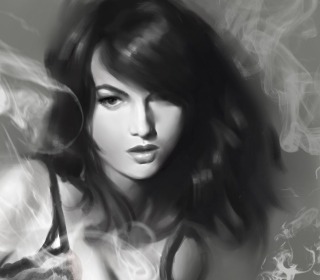 Monochrome Drawing Of Girl - Fondos de pantalla gratis para iPad 3