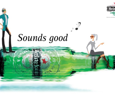 Heineken, Sounds good wallpaper 480x400