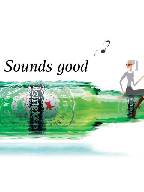 Heineken, Sounds good wallpaper 480x640
