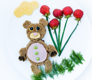 Happy Breakfast Bear sfondi gratuiti per iPad mini 2