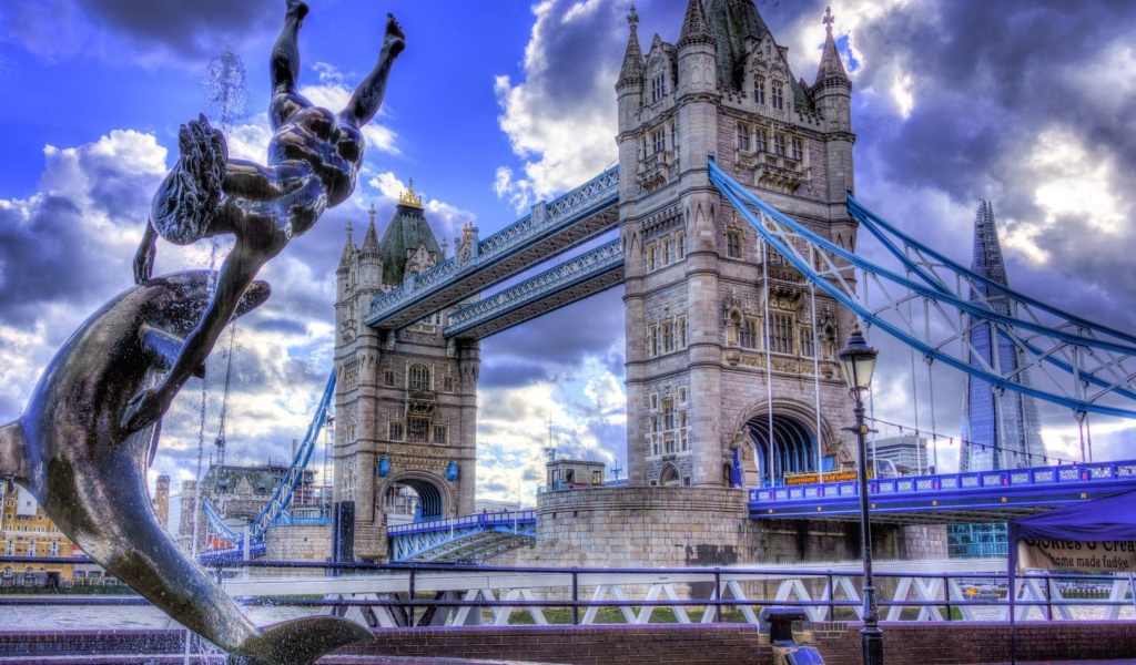 Обои Tower Bridge in London 1024x600