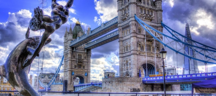 Das Tower Bridge in London Wallpaper 720x320