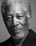 Screenshot №1 pro téma Morgan Freeman Portrait In Black And White 128x160