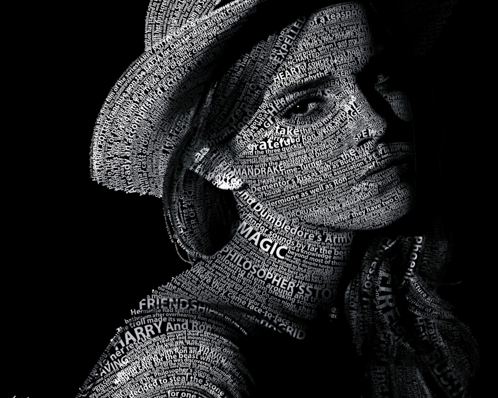 Das Emma Watson Typography Wallpaper 1600x1280