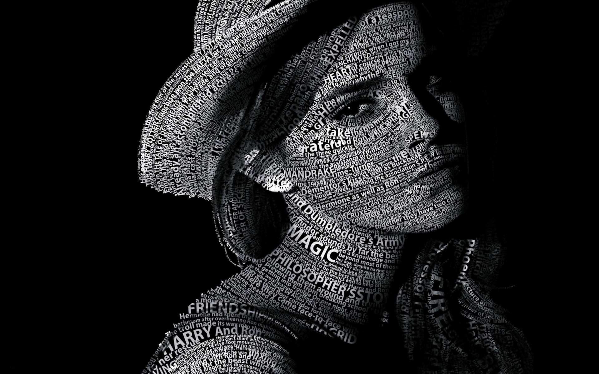 Emma Watson Typography wallpaper 1920x1200