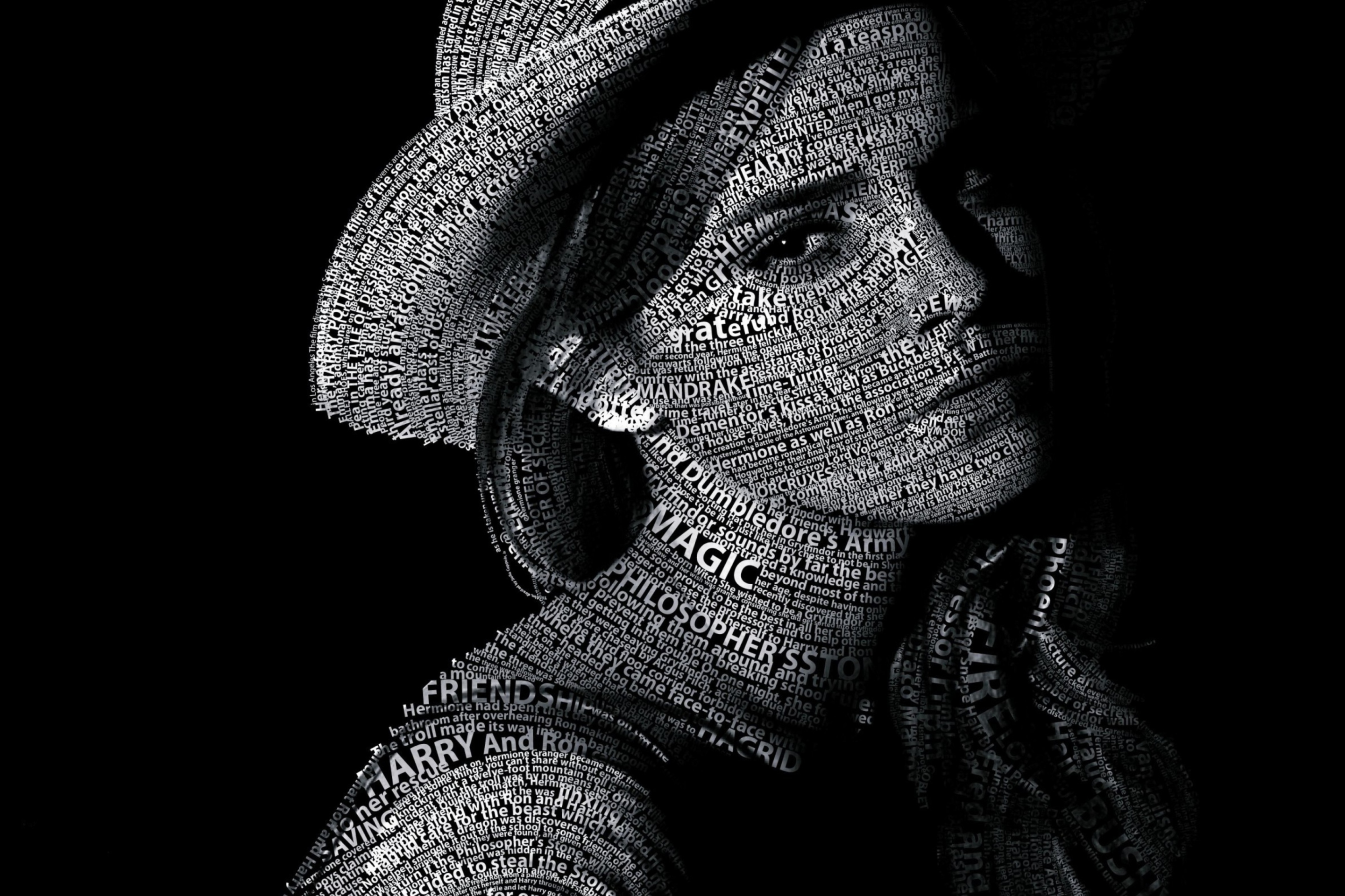 Fondo de pantalla Emma Watson Typography 2880x1920
