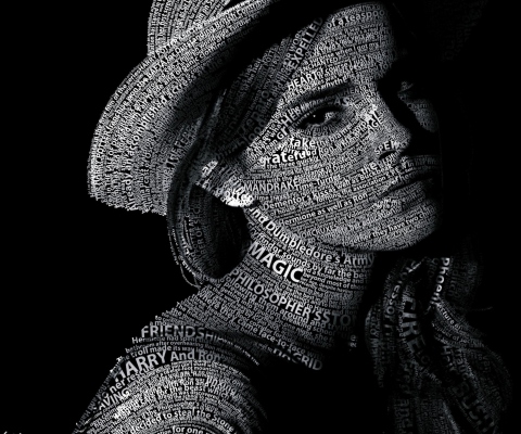 Sfondi Emma Watson Typography 480x400