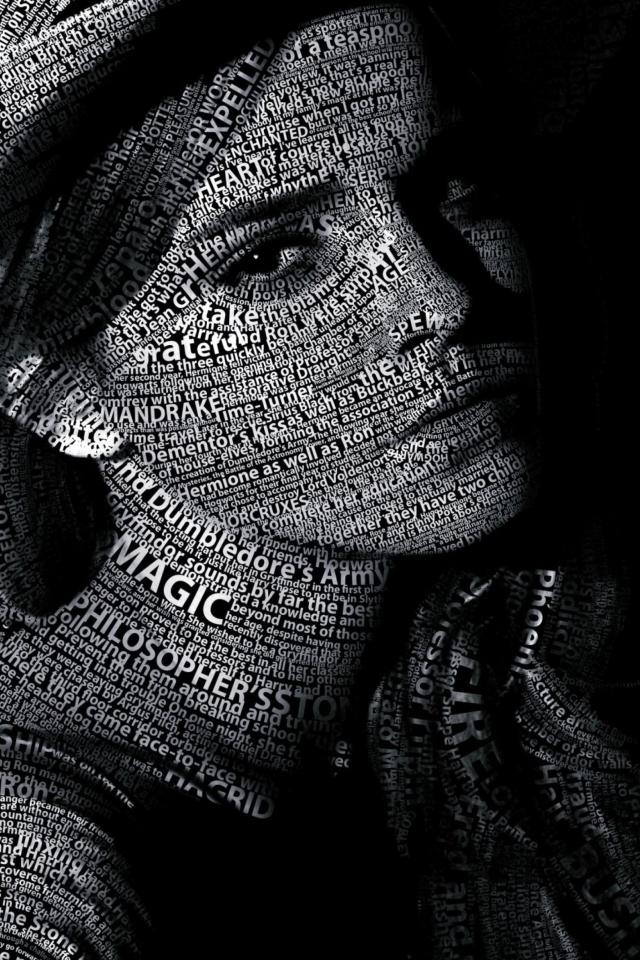 Das Emma Watson Typography Wallpaper 640x960