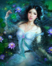 Sfondi Princess Of Water Lilies 176x220