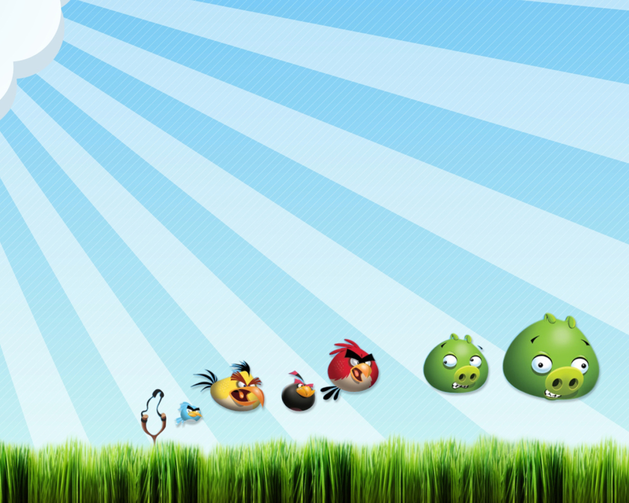 Sfondi Angry Birds Bad Pigs 1280x1024