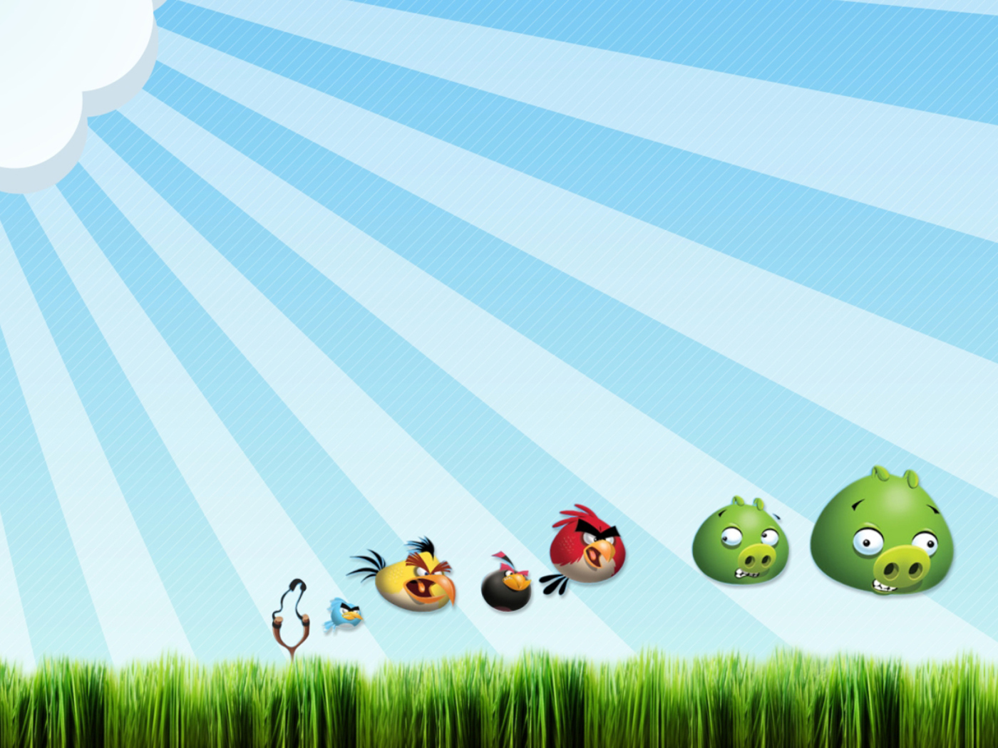 Angry Birds Bad Pigs wallpaper 1400x1050