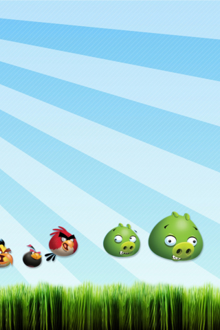 Das Angry Birds Bad Pigs Wallpaper 320x480