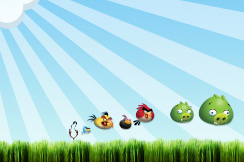 Das Angry Birds Bad Pigs Wallpaper 480x320