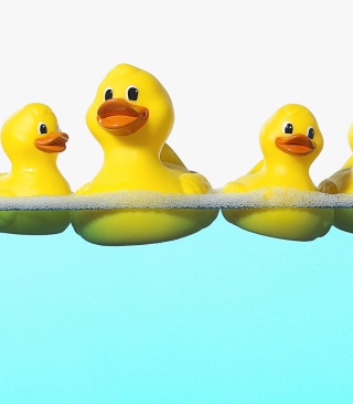 Rubber Ducks Taking Bath - Obrázkek zdarma pro 128x160
